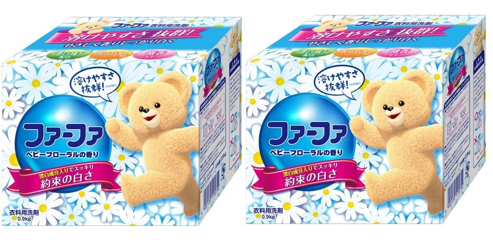 【まとめ買い】NSファーファジャパン コンパクト粉末洗剤 洗濯用 ベビーフローラル 900g ×2個