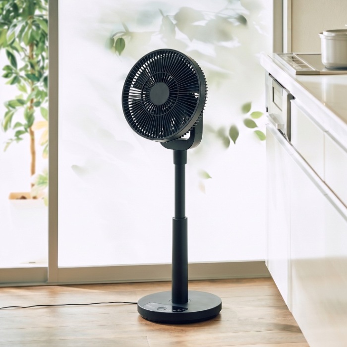 ワンタッチ分解DCリビングファン EASY FIT AIR QS667BK ブラック