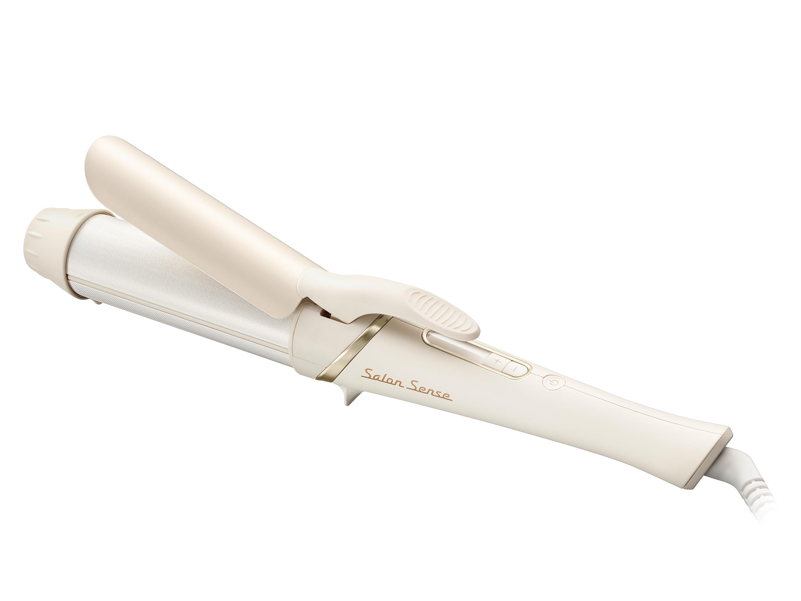 コイズミ ヘアアイロン カール 38mm サロンセンス 300 シルキーモイスト 海外対応 アイボリー KHR-1330/C