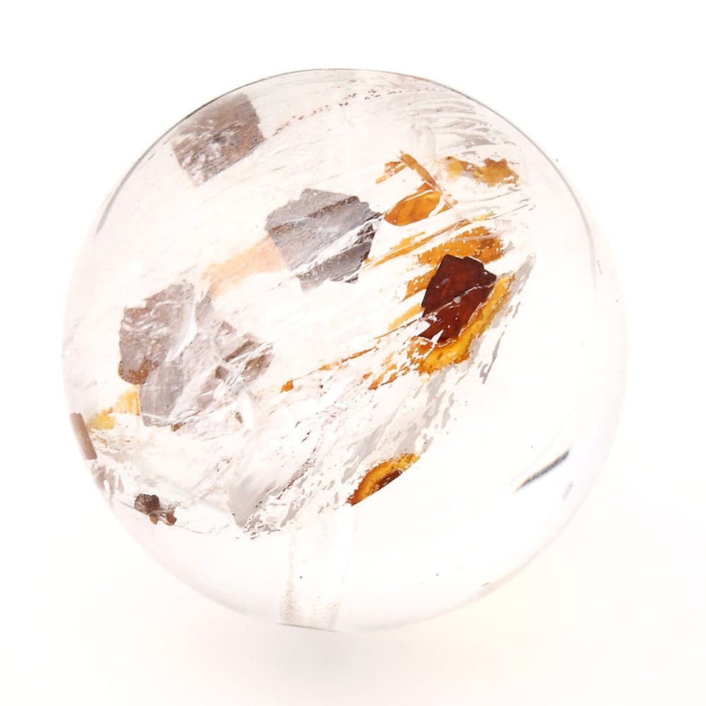 「1点もの 現品」 1粒売り 天然 オーラクォーツ ブラジル産 14mm パワーストーン バラ売り 天然石 パワーストーン ばら売り ビーズ 穴あき 1玉売り アクセサリー パー zz000122-p