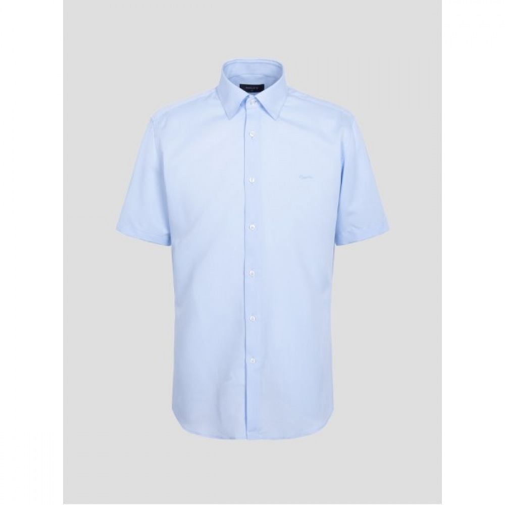 (Logadis) アイスフォールドビーソリッドレギュラーフィット半袖シャツ-スカイブルー (MA4465RR3Q)
