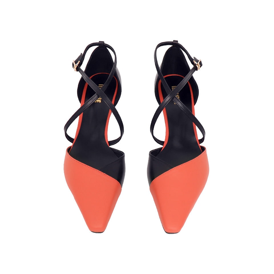 ストラップハイヒール[レッドブラウン]