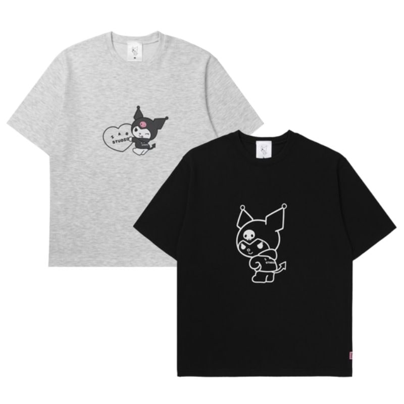 Kuromi T-shirts Black / Kuromi Heart T-shirts Grey