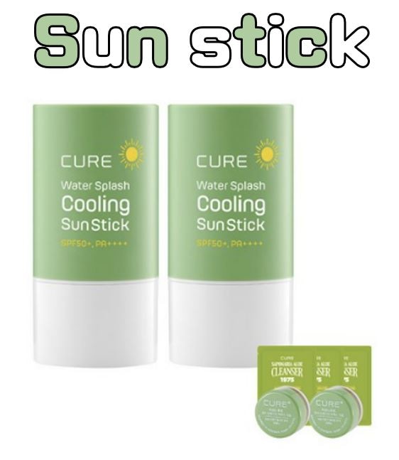 キムジョンムンアロエキュアクーリングサンスティックSPF50+PA+++23gx2p+体験キットKorean beauty cosmetics