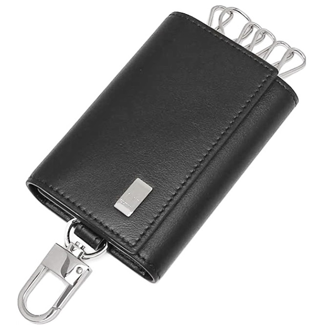 dunhill 19F2F50AT001R SIDECAR BLACK ダンヒル サイドカー ブラック スナップ式 6連キーケース スムースカーフレザー ブラック/シルバー