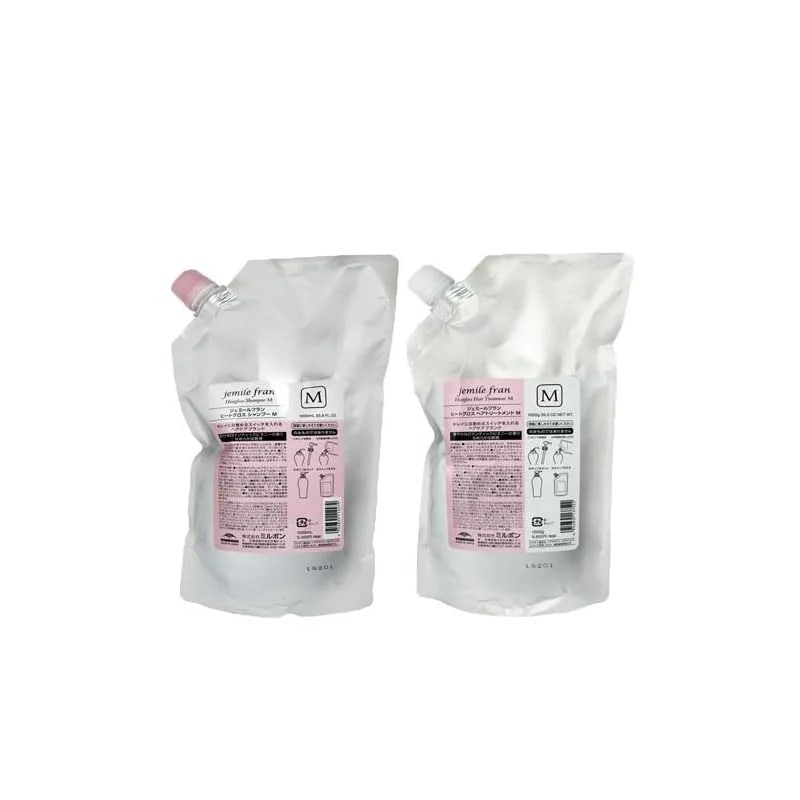 【3日以内発送】ミルボン ジェミールフラン ヒートグロス M シャンプー 2500mL + トリートメント 2500g 詰め替え セット