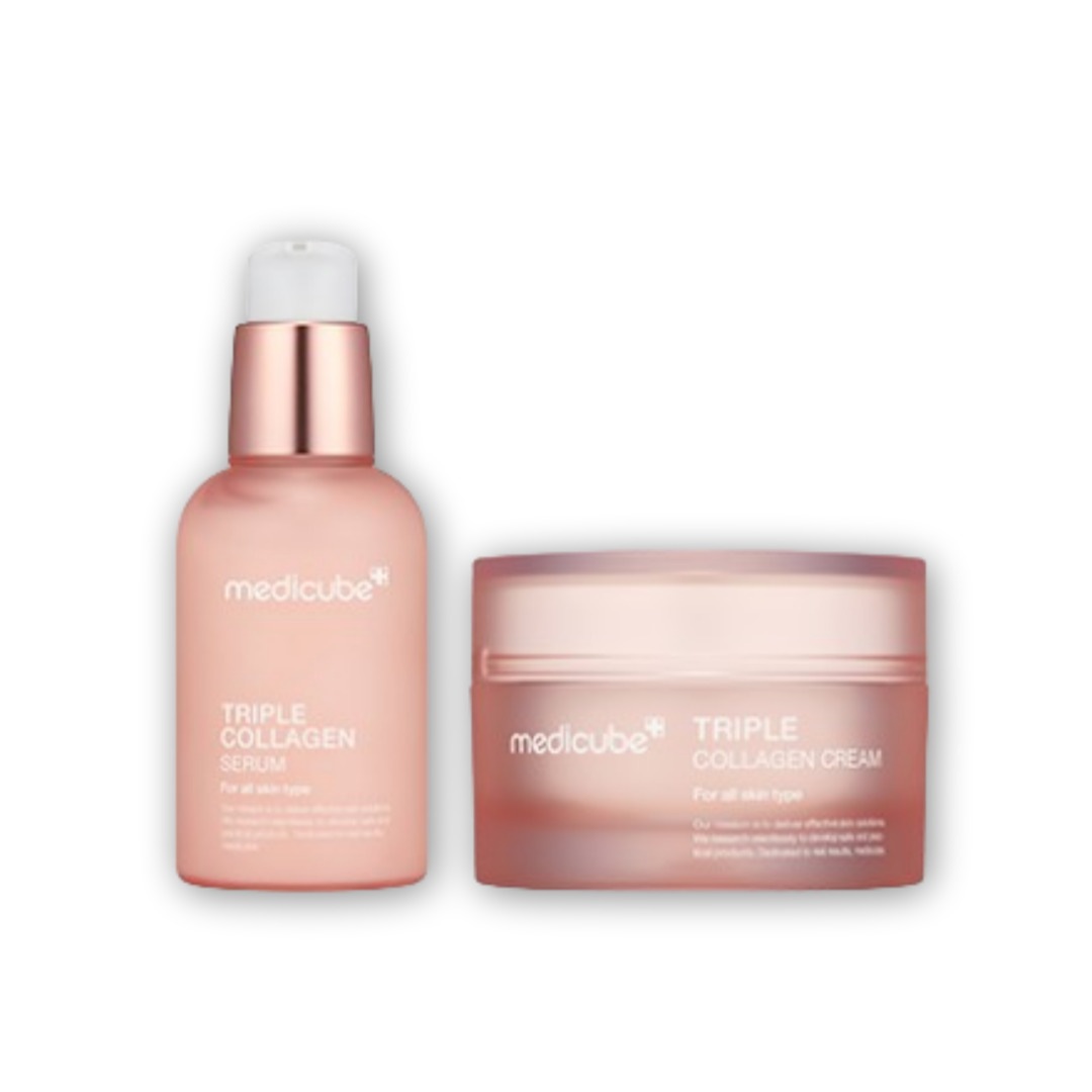 コラーゲン保湿デュオセット(トリプルコラーゲンセラム 55ml+トリプル コラーゲン クリーム 50ml)