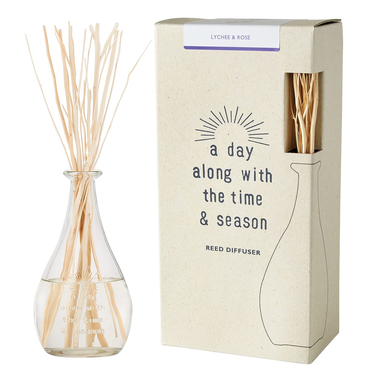 アデイ(a day) リードディフューザー230ｍL(ライチ&ローズ ルームフレグランス おしゃれ 部屋 香り)