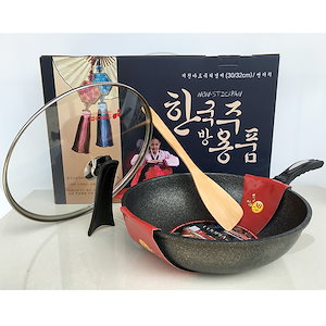 韓国麦飯石無粘鍋30 cm 32 cmフライパン深電磁炉ガス炒め具