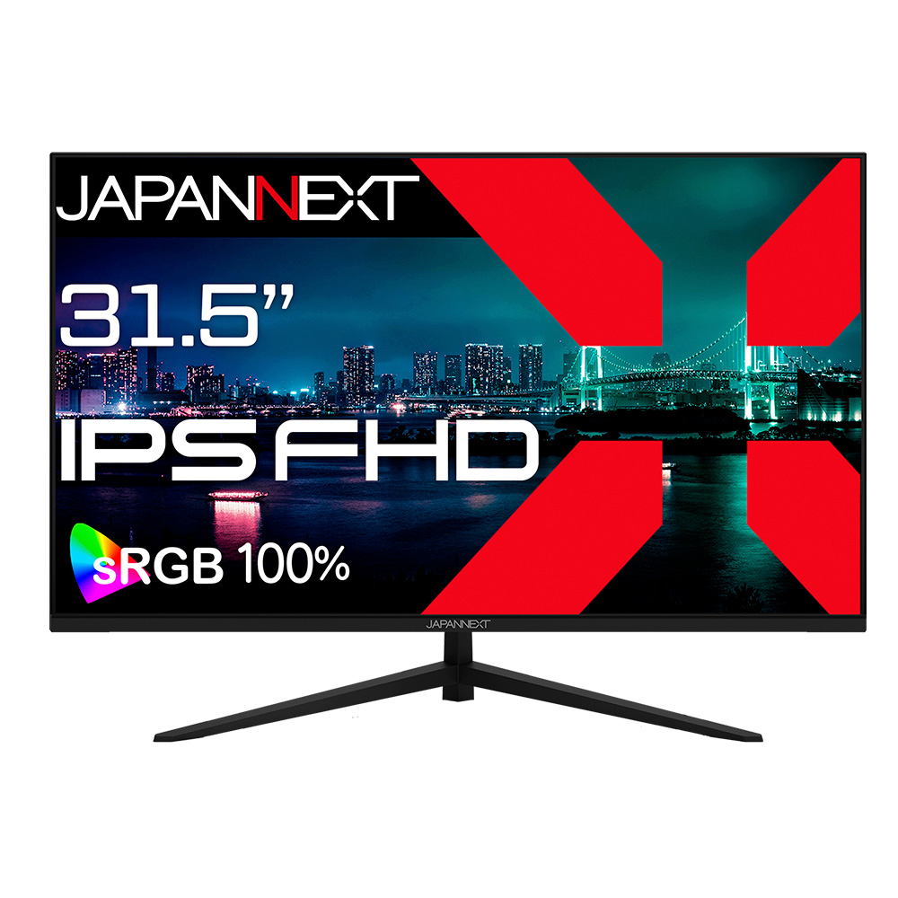 JAPANNEXTジャパンネクスト 液晶ディスプレイ(31.5型/IPS/FullHD 1920×1080/75Hz/8ms/HDMI1.4/VESA)(ブラック) JNIPS315F