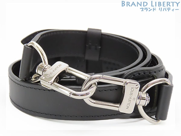 ほぼ新品ルイヴィトンショルダーストラップ調整可能ブラックレザー