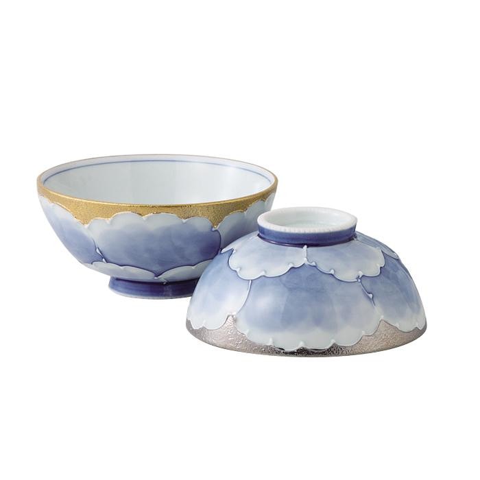 10857 プラチナ牡丹 組飯碗 8,217円