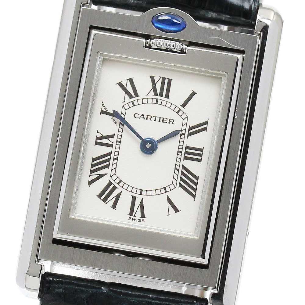 カルティエ CARTIER W1011158 タンクバスキュラント SM クォーツ レディース 保証書付き_883370【中古】