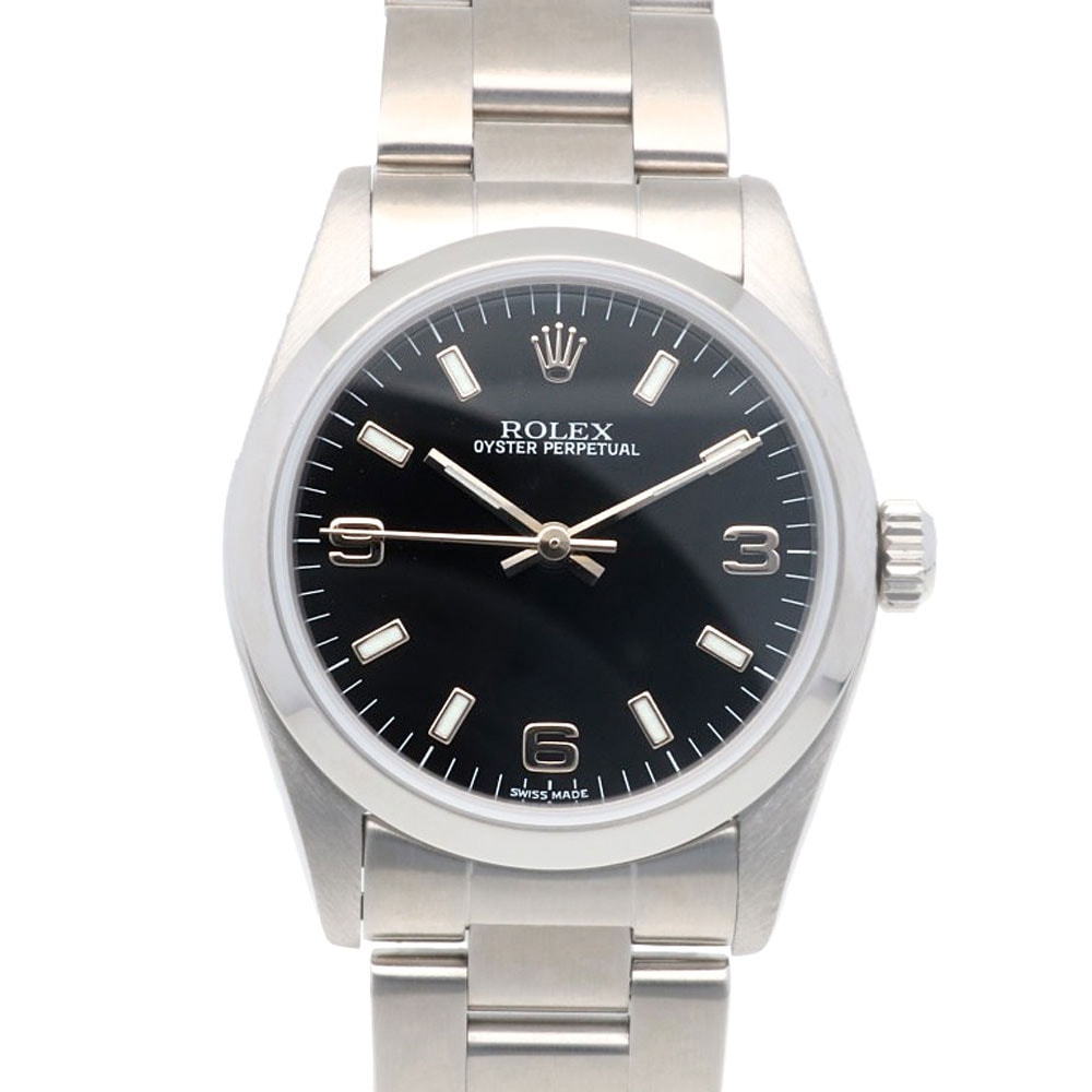 ロレックス オイスターパーペチュアル 腕時計 ステンレススチール 77060 自動巻き 1年保証 ROLEX 中古