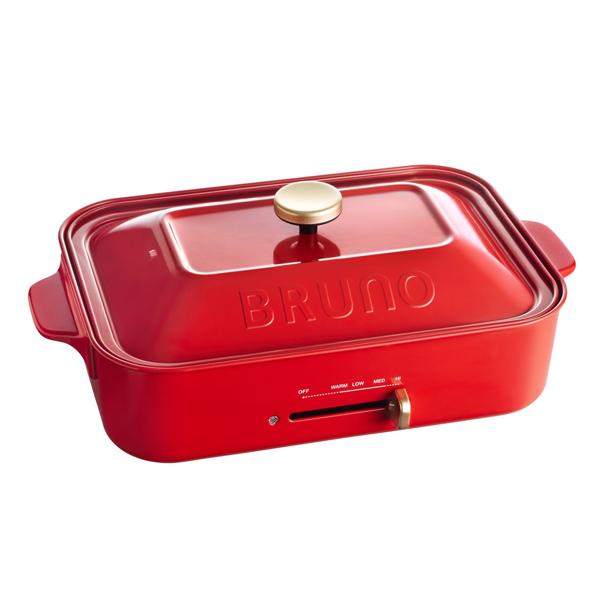 ブルーノ BOE021-RD-NABEBOX コンパクトホットプレート 鍋セット　レッド BOE021RDNABEBOX