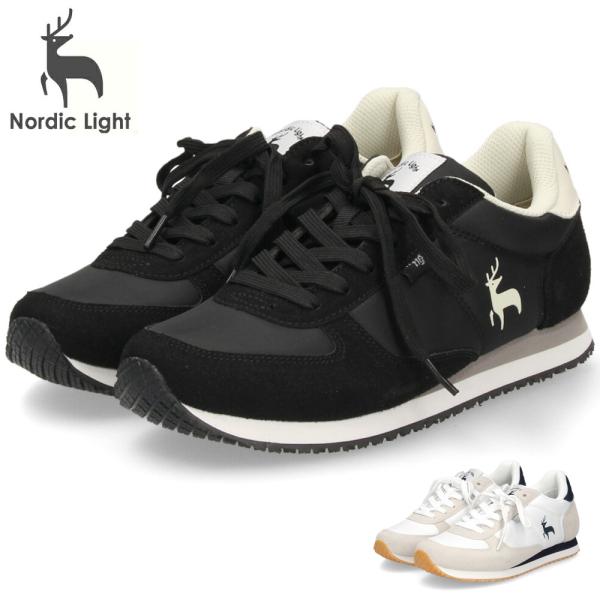 スニーカー レディース 白 黒 軽い 軽量 きれいめ カジュアル シンプル ローカット 通勤 通学 かわいい 北欧 ノルディックライト 靴 Nordic Light NL0082F