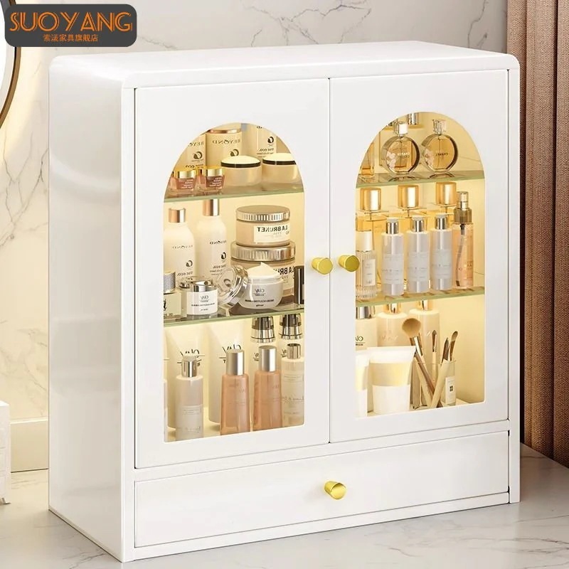 フランス ハイエンド レディース 防塵 鏡台 収納 ボックス 口紅 スキンケア用品 引き出し式 デスクトップ 収納ケース