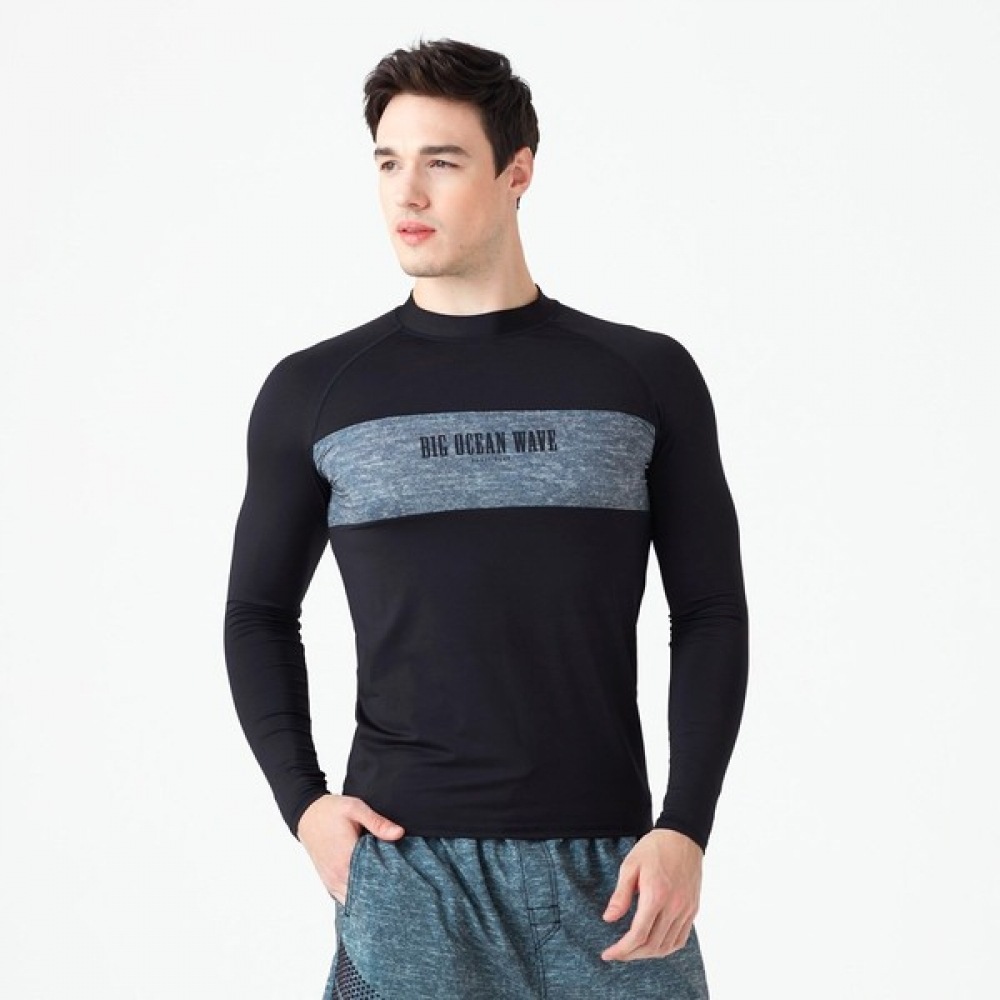 (ベーシックエル) ベーシックエルメンズモノトーンラッシュガード BEM-R913K