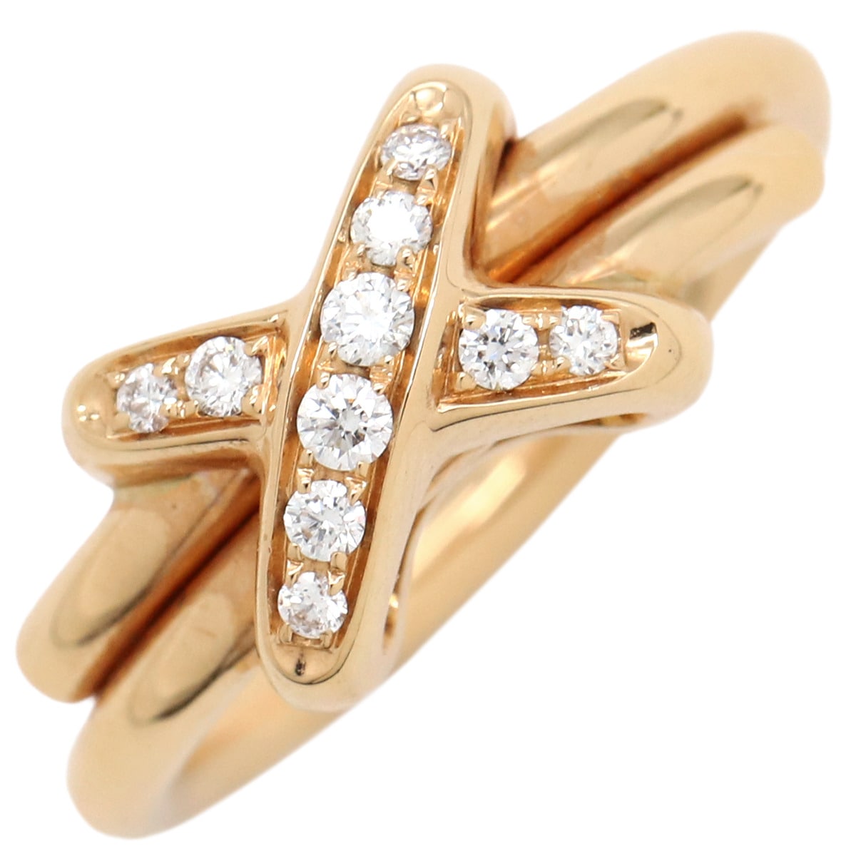 ショーメ CHAUMET リング 指輪 ジュ ドゥ リアン ダイヤリング K18PG ダイヤモンド ピンクゴールド #48(JP8) 新品同様 10石 8号 081239-048 【箱】【中古】