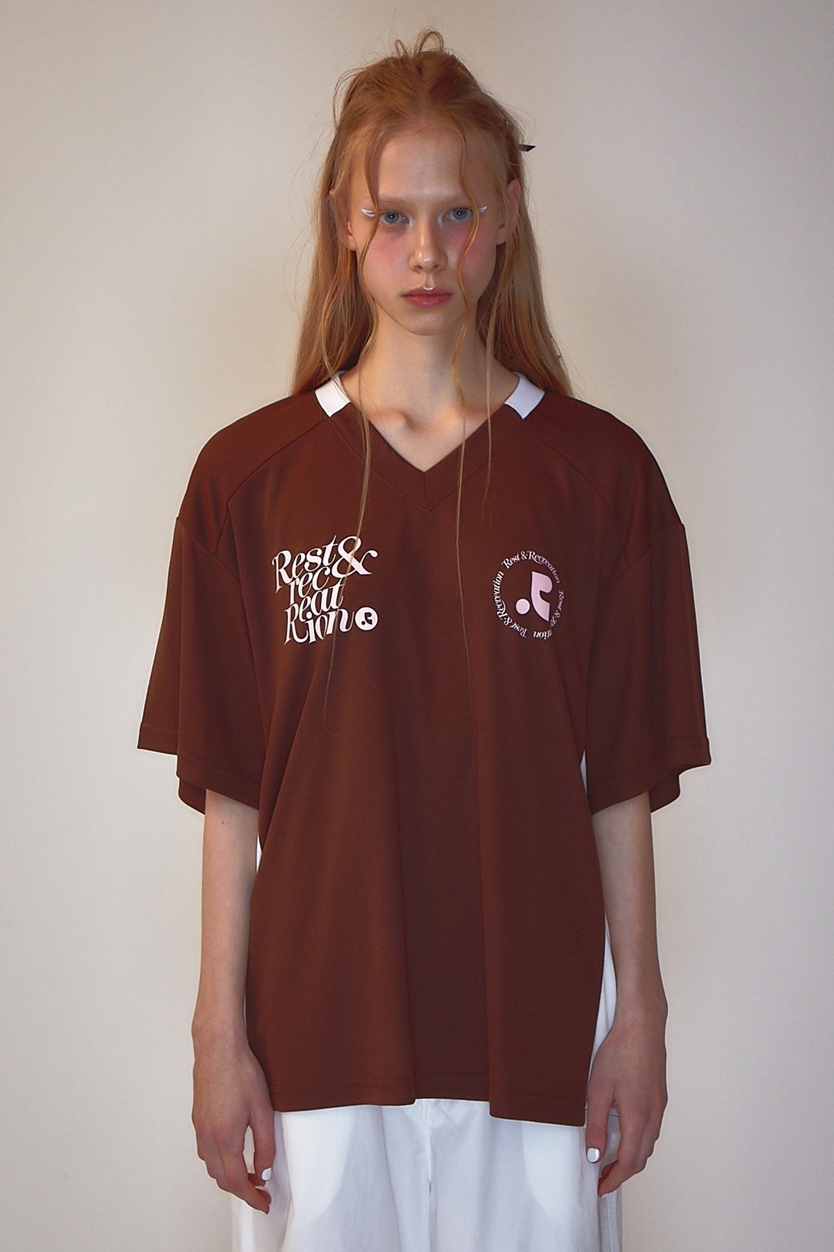 【REST & RECREATION】 RR LOGO UNIFORM T-SHIRTS : BROWN 9,196円