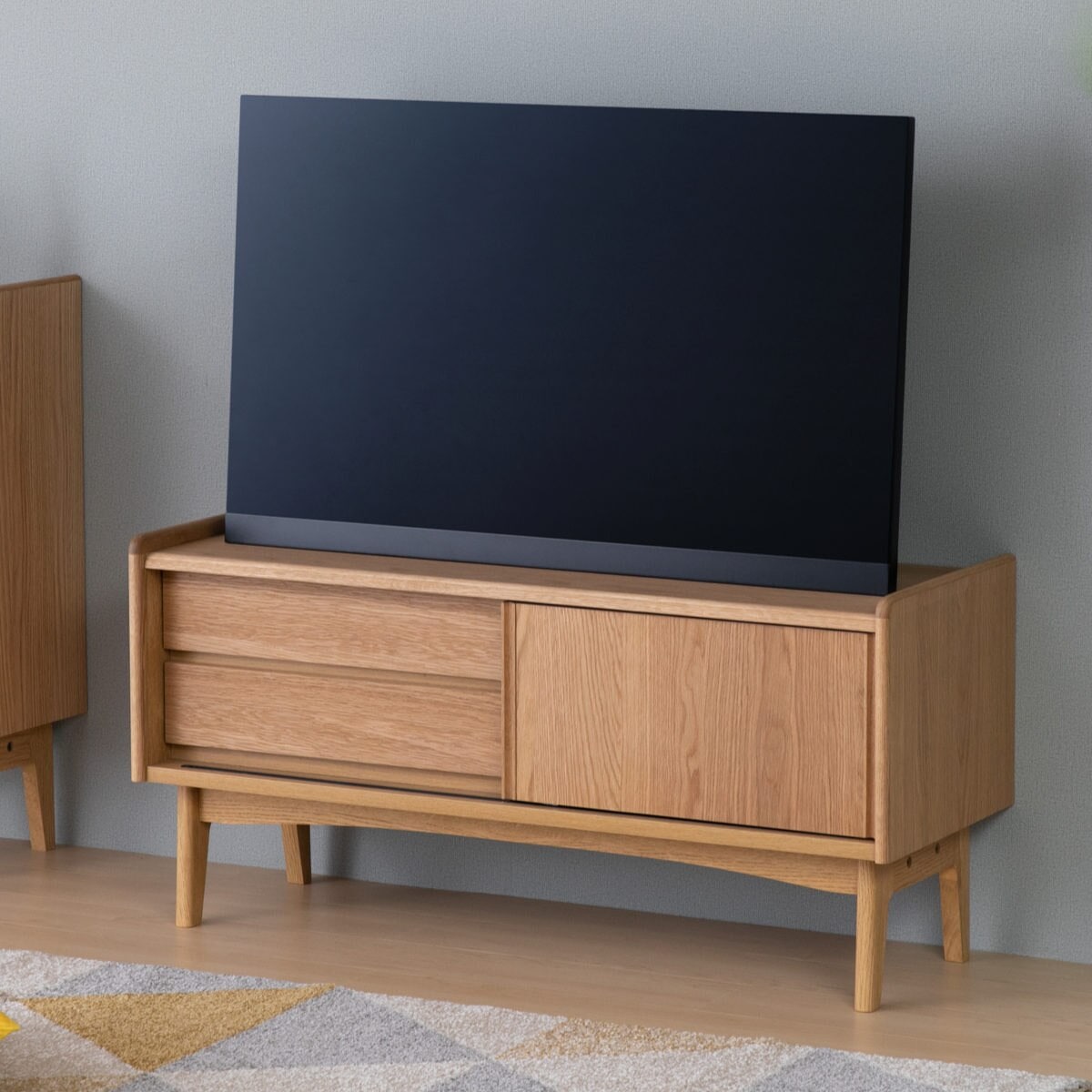 テレビ台 ローボード 北欧風 天然木突板 KICCA 幅110cm 25,752円