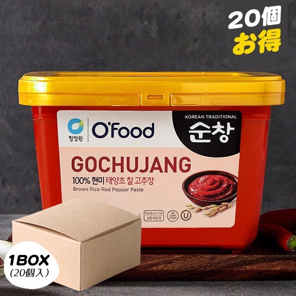 [清浄園] スンチャンコチュジャン / 1BOX(500g×20個) ゴチュジャン 韓国調味　辛味噌 からみそ 調味料