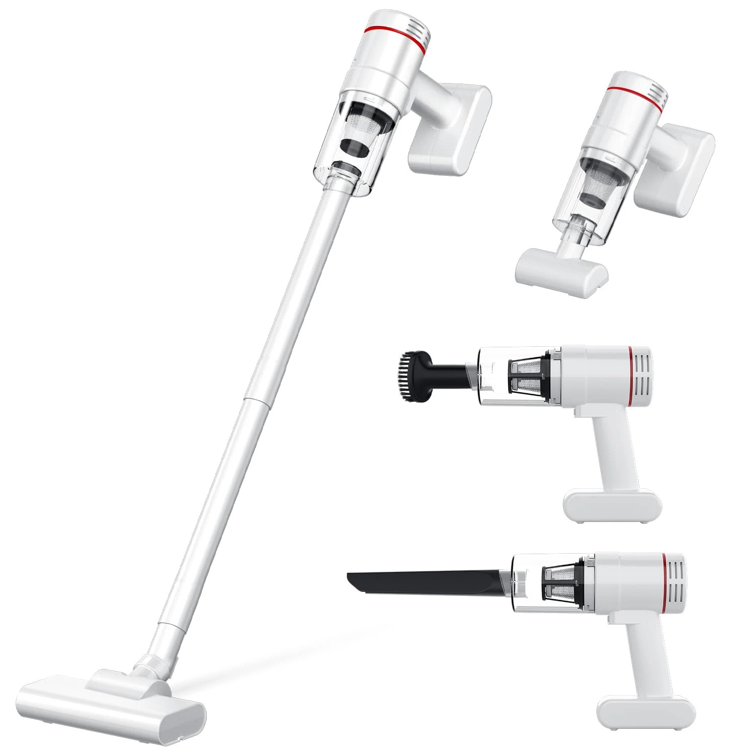 掃除機 コードレス 100pa強力吸引 延長パイプ 4種類ノズル 2way ハンディークリーナー スティッククリーナー コードレス掃除機 Type-C充電式 軽量 一人暮らし HEPA