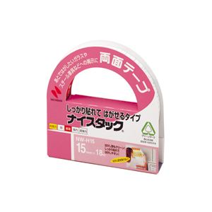 （まとめ） ニチバン ナイスタック(R) しっかり貼れてはがせるタイプ NW-H15 1巻入 (×10セット)