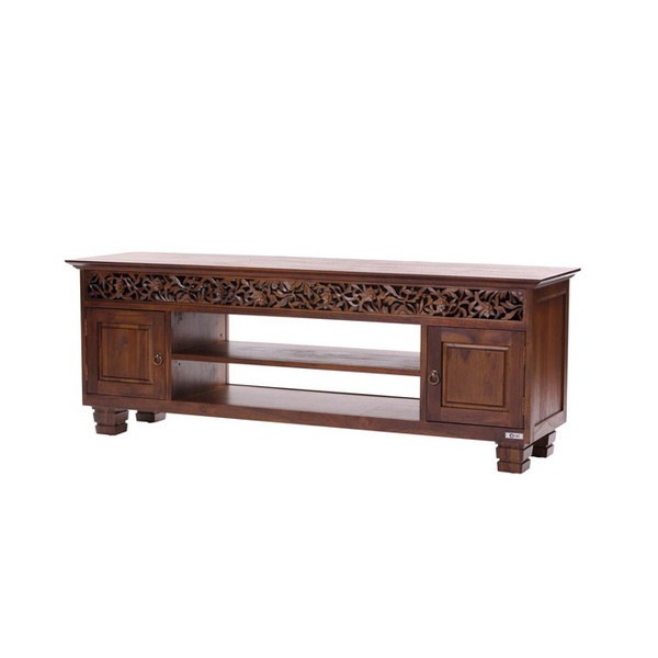 Rattan World ACW850KA UBUD TVボード アンティークチーク 無垢材 幅150cm メーカー直送