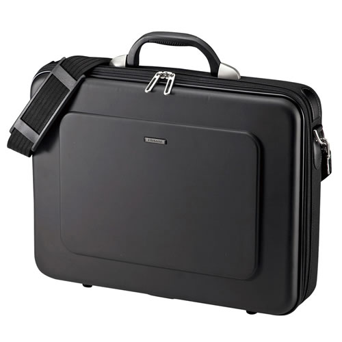 サンワサプライ【EVA素材】セミハードPCケース（15.6インチワイドシングルブラック） BAG-EVA7BKN【ショルダーベルト付き】