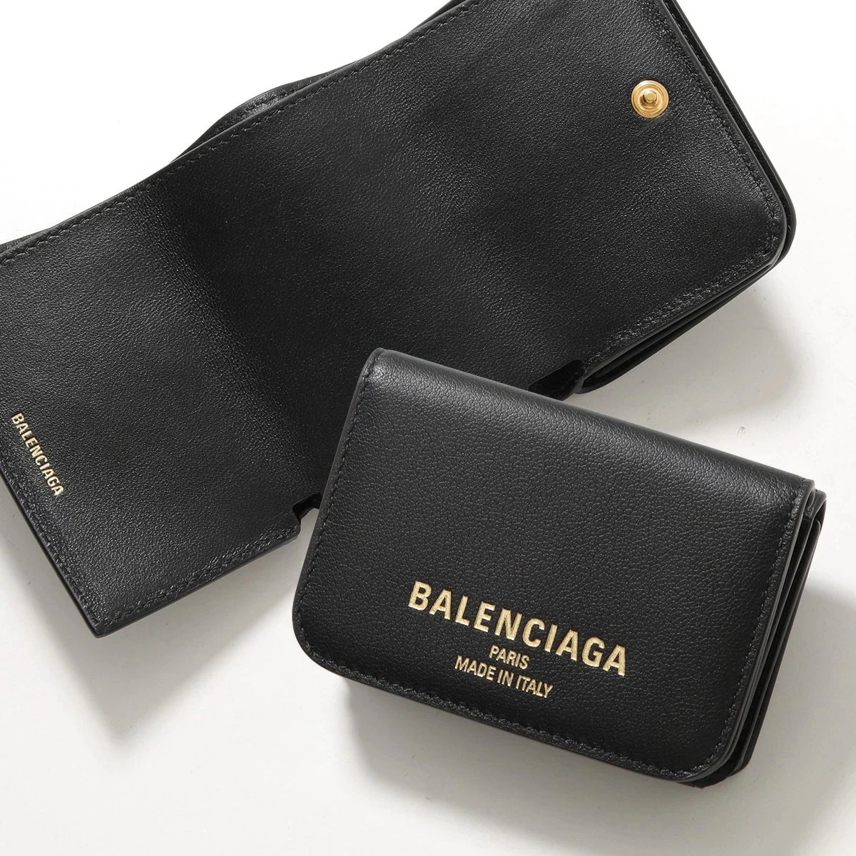 BALENCIAGA バレンシアガ 三つ折り財布 Cash 2.0 MINI キャッシュ ミニ 810904 2ABGH メンズ 小銭入れあり レザー ロゴ ミニ財布 豆財布 1000