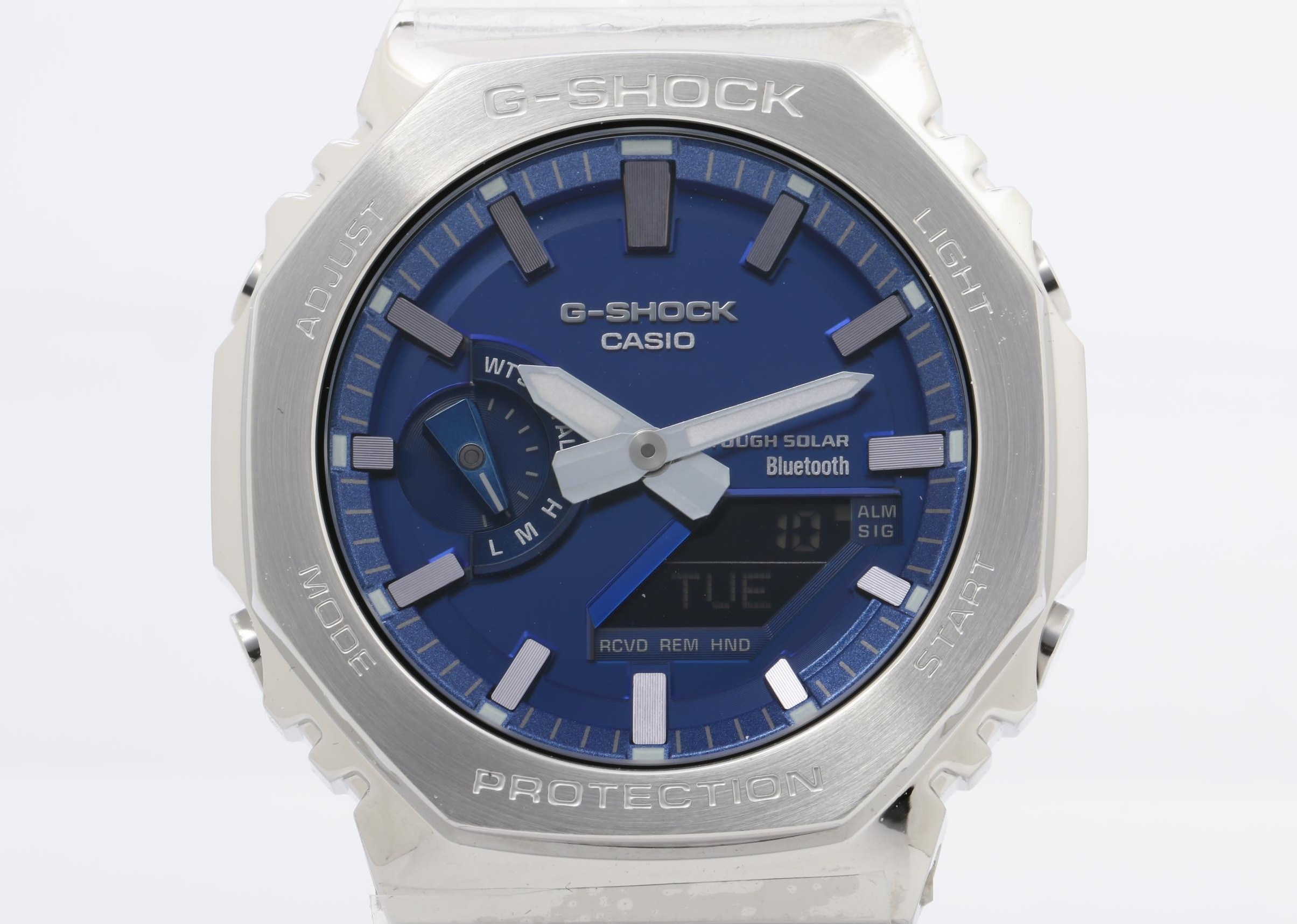 時計 G-SHOCK FULL METAL 2100 Series ステンレススチール GM-B2100AD-2AJF デジアナ ブルー シルバー メンズ時計 メンズウォッチ【本物保証】