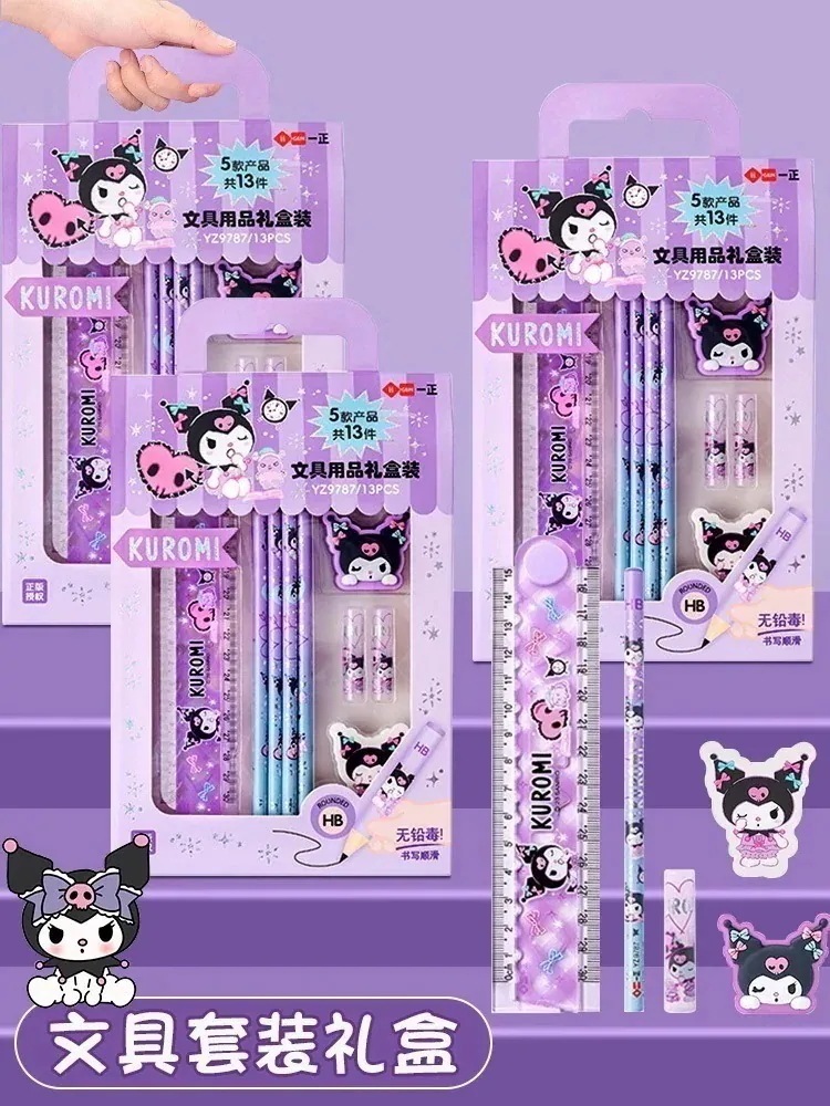 サンリオ【1つ買うと1つ無料】サンリオ【1つ買うと1つ無料】韓国INSサンリオ鉛筆クロミミティ小学生木削りhb鉛筆練習字用児童漫画鉛筆4 筆箱 筆箱 韓国子供の日