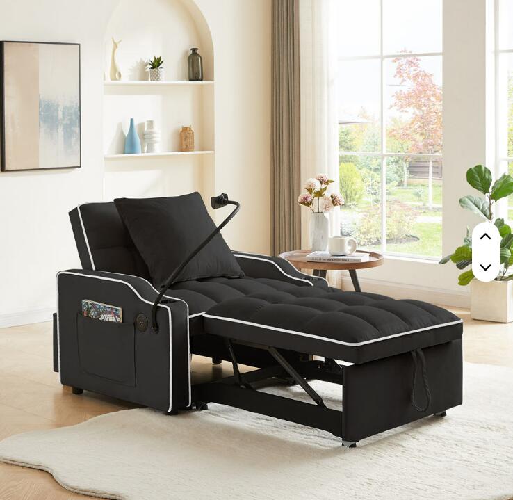 調節可能 チェアベッド 　ソファーベッド引き出し式 1人掛け ソファベッド 多機能 折りたたみ式 シングル ソファベッド