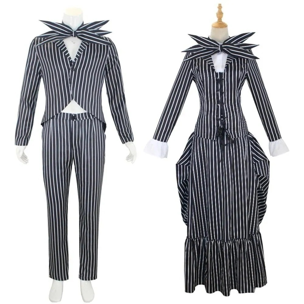 ハロウィン衣装 ナイトメアービフォアクリスマス ジャックコス スーツ スケルトン ジャック メンズ フルセット サリーコス 服321574