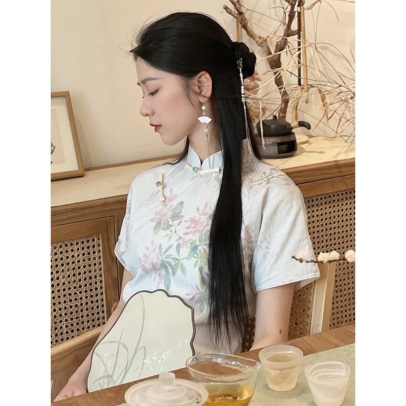 ワンピースドレスドレス新しいのチョンサム2025レトロヤングガールズサマーデイリーフルリング美しいドレス 4,814円