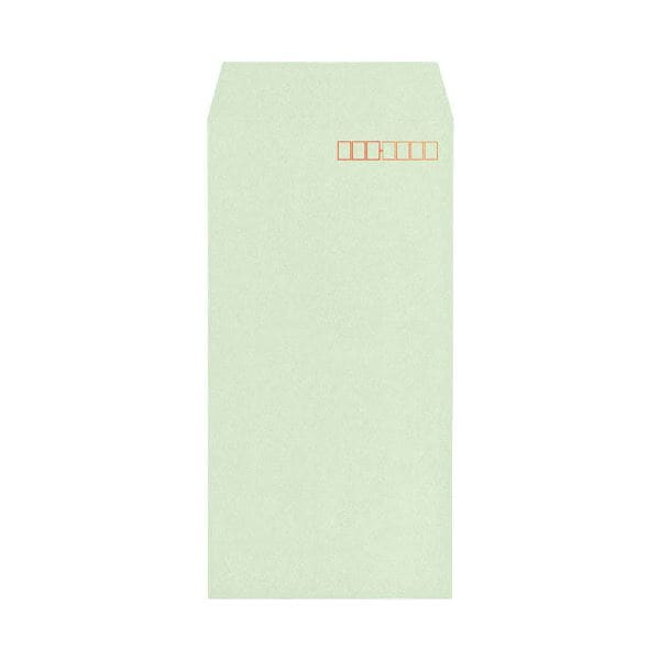 キングコーポレーション Hiソフトカラー封筒 長3 80g／m2 グリーン 枠あり クイック スミ貼 0751151ケース（1000枚）