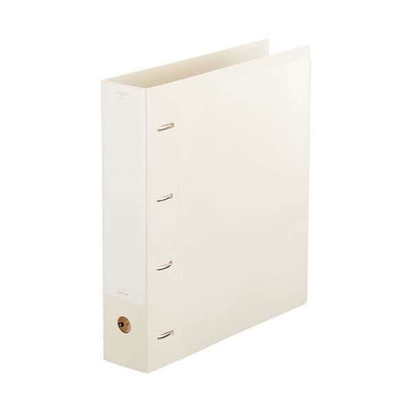 （まとめ） リヒトラブmyfa コレクションファイル ワイド A4タテ 4穴 500枚収容 50mmとじ 背幅64mm ミルキーホワイト F-3301-01冊 (×5セット)