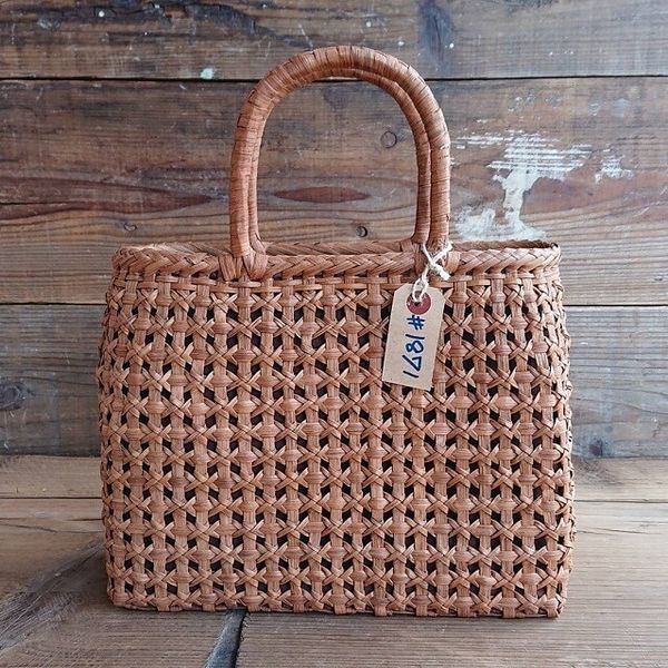 かごバッグ レディースバッグ レディースファッション 山葡萄 籠バッグ 内布付き #1871 中型