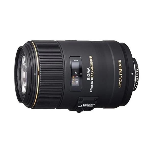 【中古】SIGMA 単焦点マクロレンズ MACRO 105mm F2.8 EX DG OS HSM ニコン用 フルサイズ対応 258559
