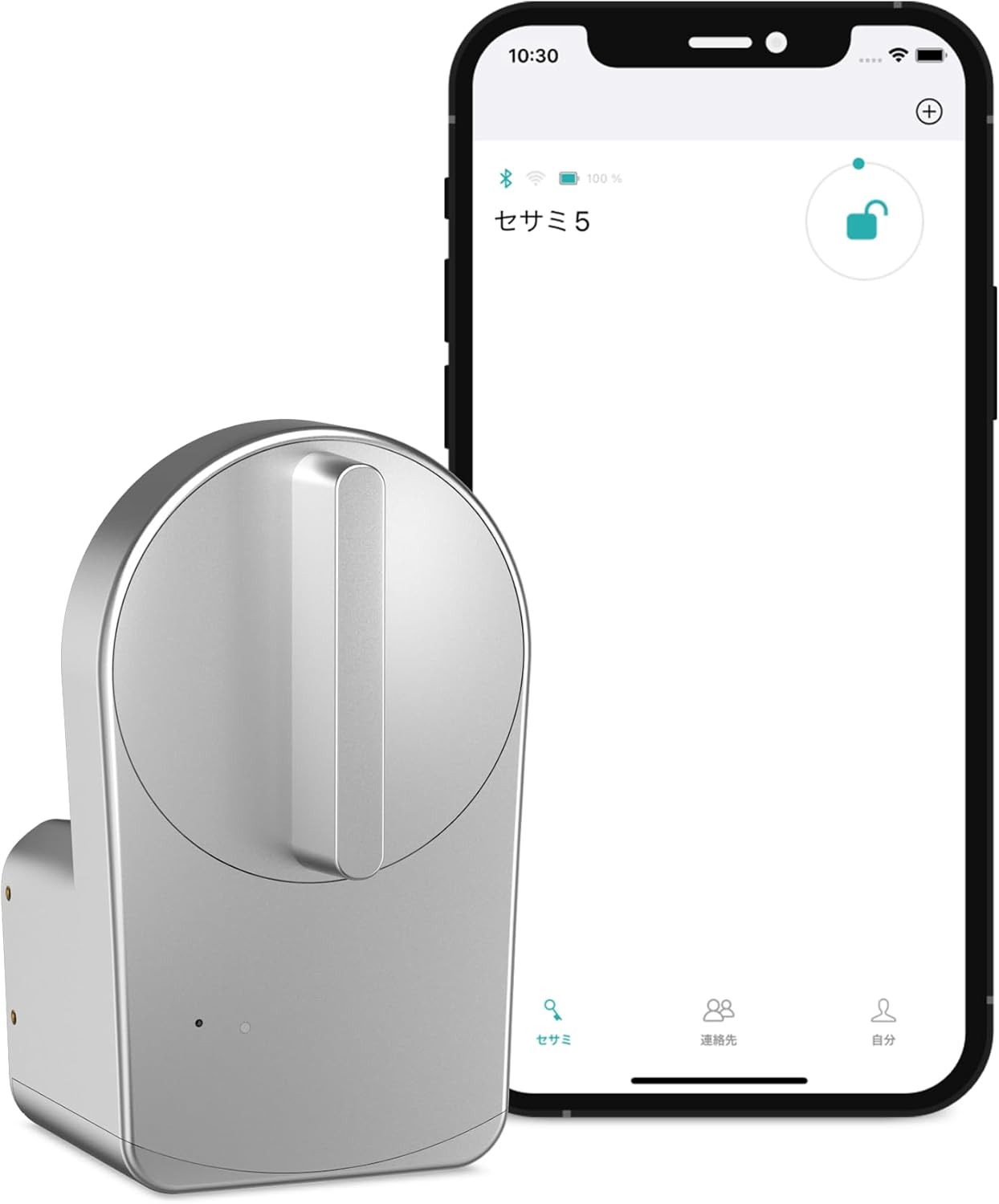 キャンディハウス(Candy House) スマートロック スマートキー SESAME5(シルバー) セサミ5 玄関 オートロック 鍵 スマホで操作 Alexa Google