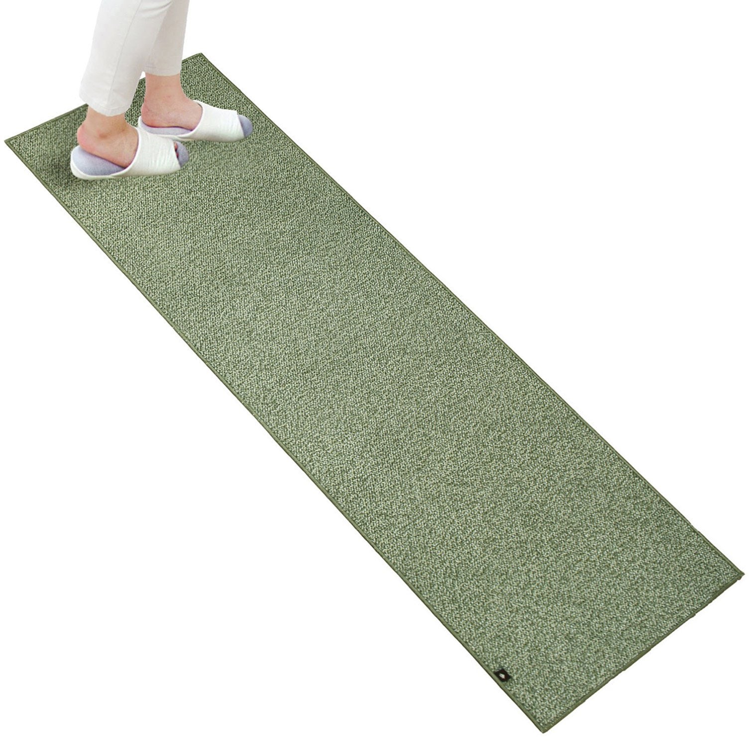 オカ PLYS base (プリスベイス) キッチンマット 約60×180cm (グリーン) 日本製 洗える