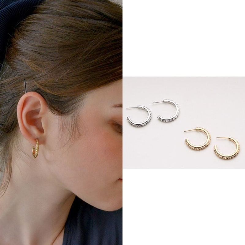 クラシックリング元の耳飾り/韓国ファッション芸能人着用デイリーアクセサリー韓国アクセサリートレンドアイテム韓国デイリーファッションセレブ着用夏ファッション韓国夏ファッション