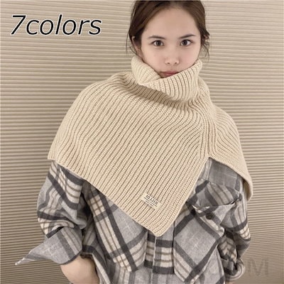 Qoo10] ニット ケープ ベスト タートルネック