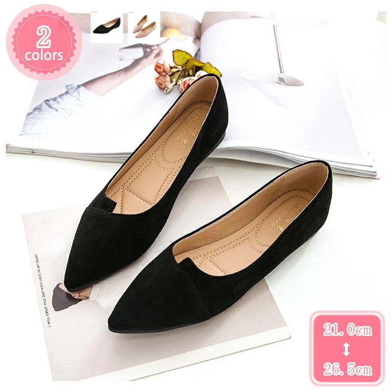 1000円OFFクーポン パンプス ぺたんこ ローヒール 走れる 痛くない 歩きやすい フラットシューズ レディース ポインテッドトゥ ぺたんこ靴 無地 シンプル かわいい おしゃれ プレーンパンプス
