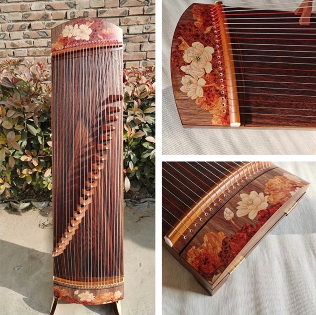 古箏 125cm 芙蓉模様 プロの演奏 中国弦楽器