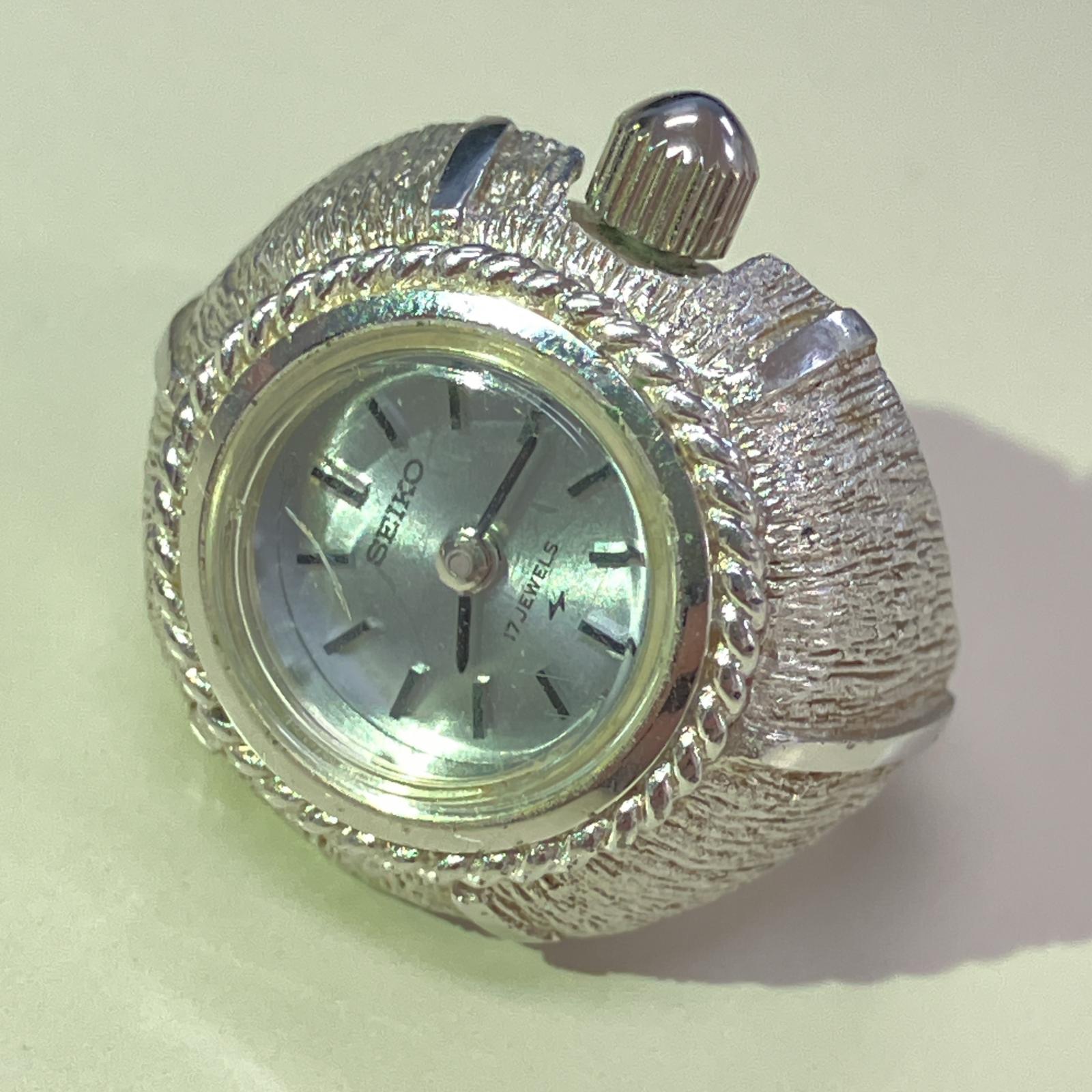 17JEWELS 181498 リングウォッチ 腕時計 シルバー 手巻き シルバー文字盤【中古】 レディース