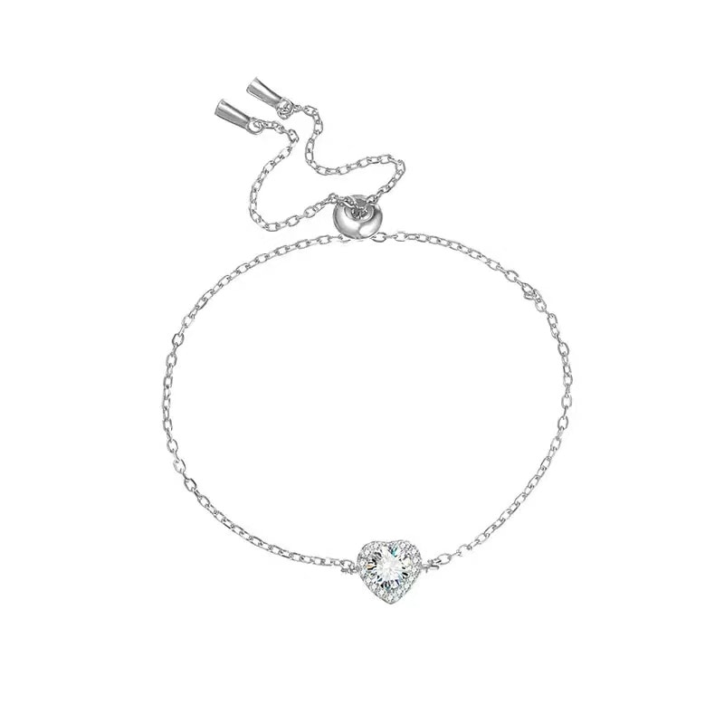 【#159】(しずか)S925モアサナイトのブレスレット