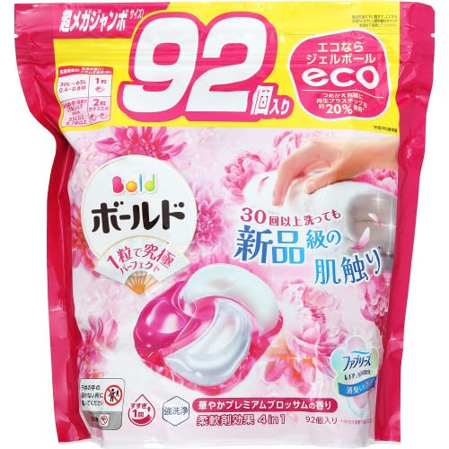 【全国送料無料】 Procter ＆ Gamble P＆G ボールド ジェルボール 4D 華やかプレミアムブロッサムの香り 超メガジャンボ 92個