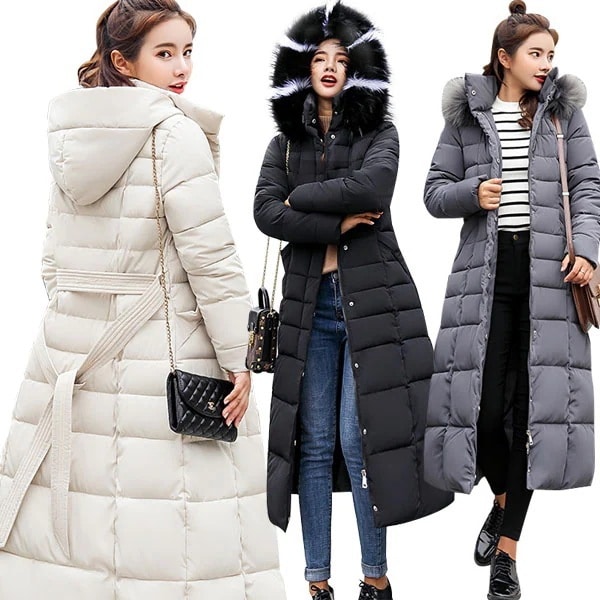 短納期 中綿コート レディース 中綿ジャケット 超ロング レディース 中綿コート マキン丈 中綿ジャケット フード付き ファー 防寒 アウター 羽織り 綿入れ 防風 ウエストリボン 大きいサイズ